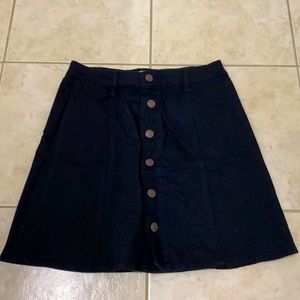 High wasted button up mini skirt